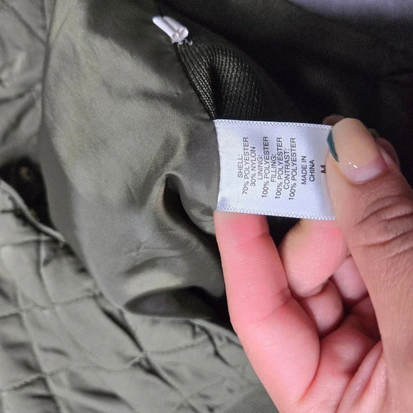 New York & Company Army Green Quilt Jacket - Picture 10 of 10